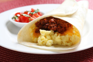 Breakfast Burrito with Mexican Chorizo