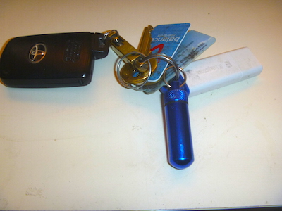 Blue Pill Container