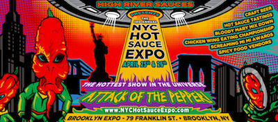 Logo of the NYC Hot Sauce Expo