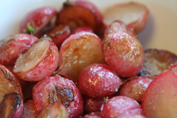 roasted radishes